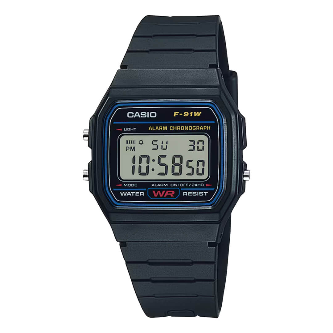 Reloj Casio F-91W-1CR Hombre Resina Negro