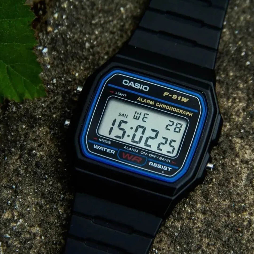 Reloj Casio F-91W-1CR Hombre Resina Negro