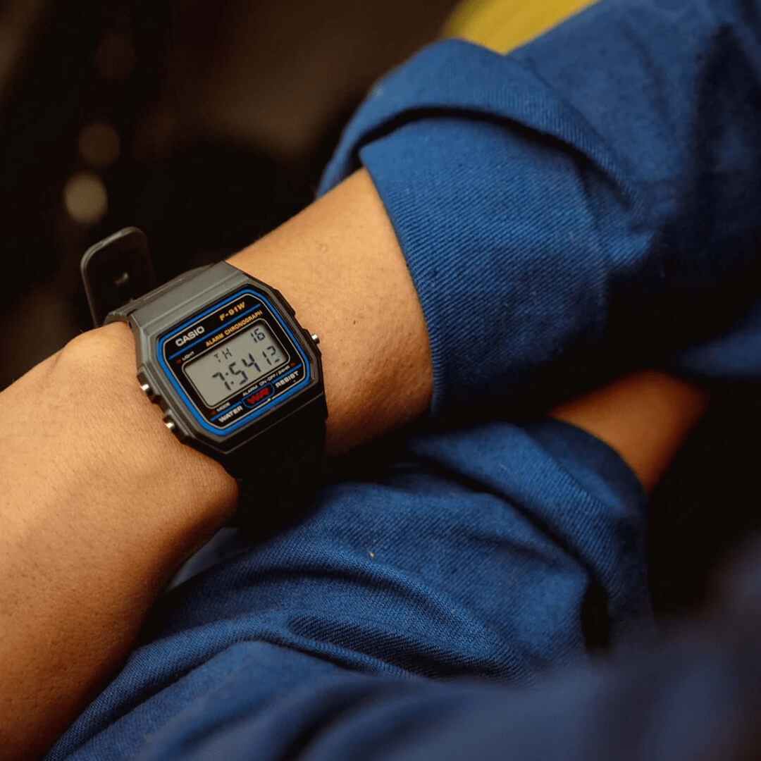 Reloj Casio F-91W-1CR Hombre Resina Negro