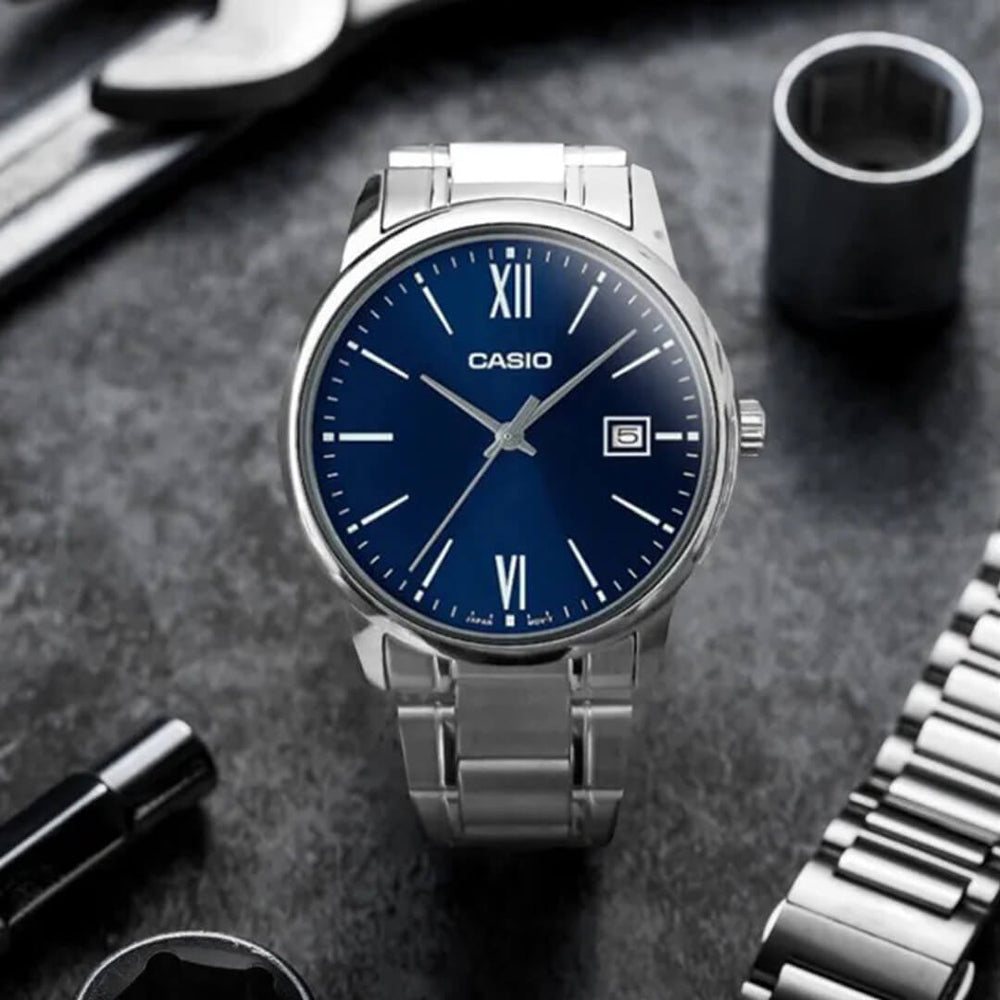 Reloj Casio MTP-V002D-2B3 Hombre Acero Plateado