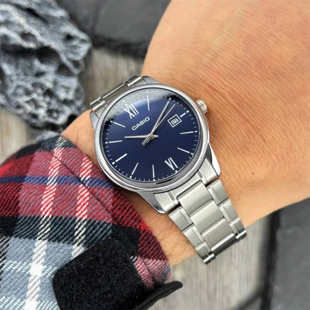 Reloj Casio MTP-V002D-2B3 Hombre Acero Plateado