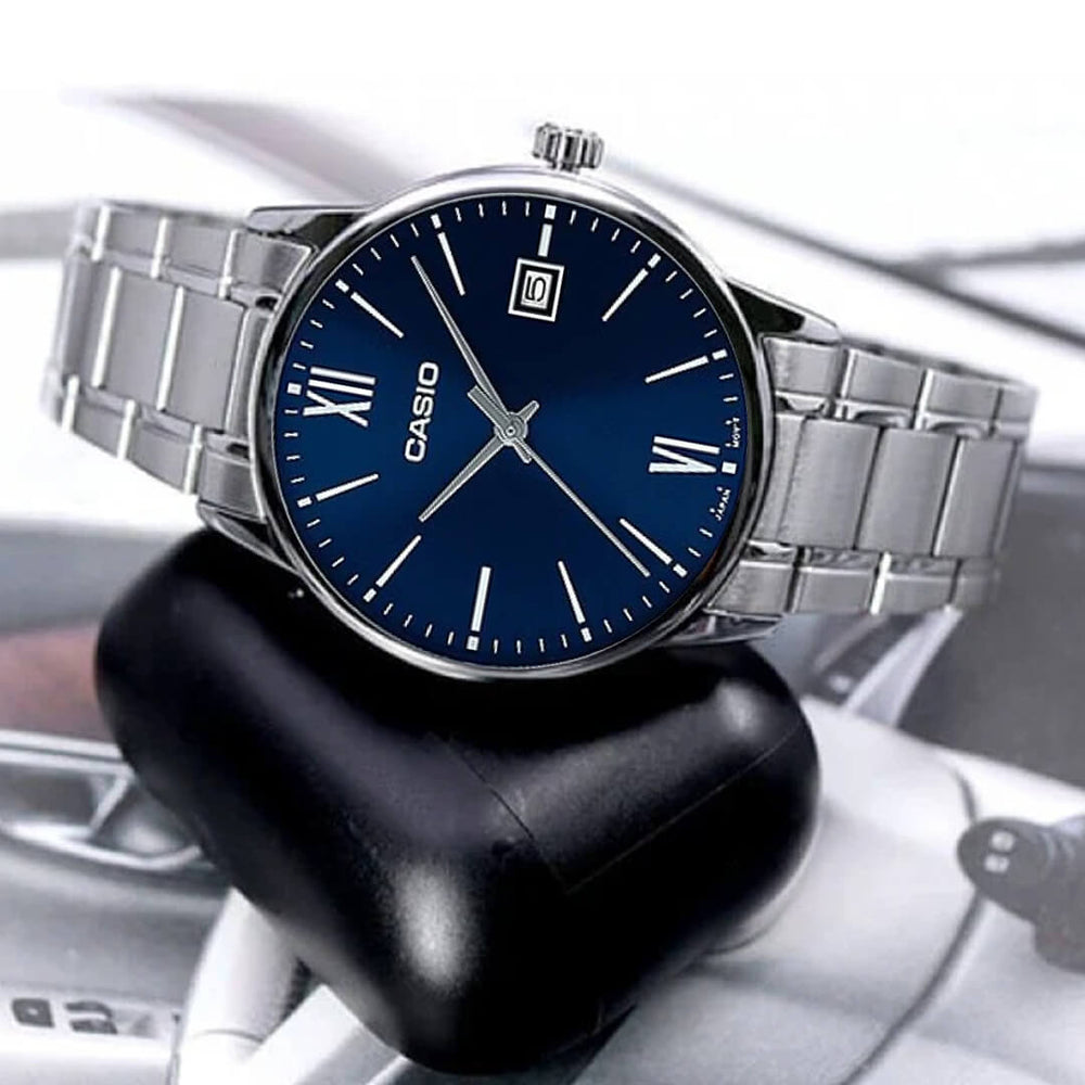 Reloj Casio MTP-V002D-2B3 Hombre Acero Plateado