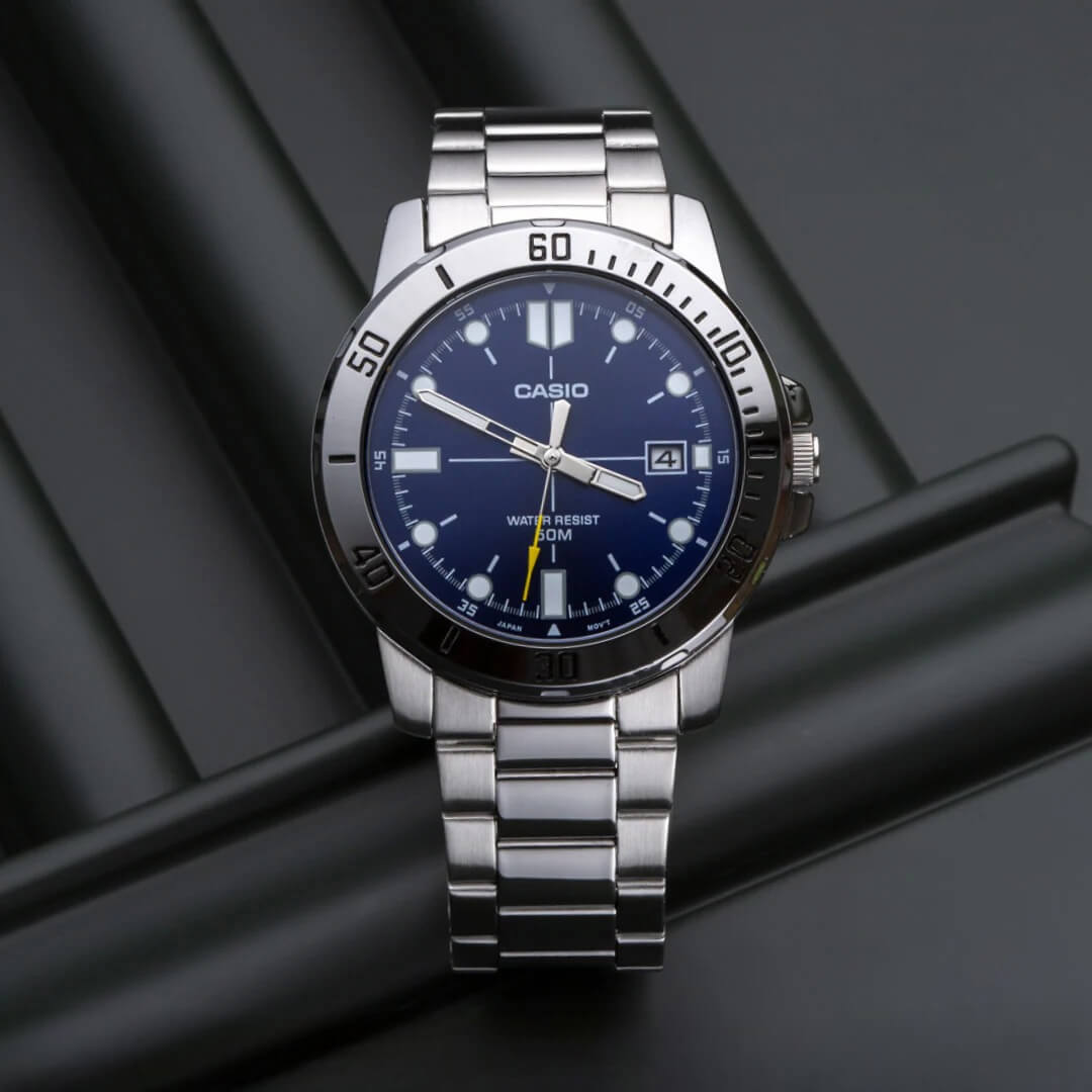 Reloj Casio MTP-VD01D-2E Hombre Acero Azul | CAS-73