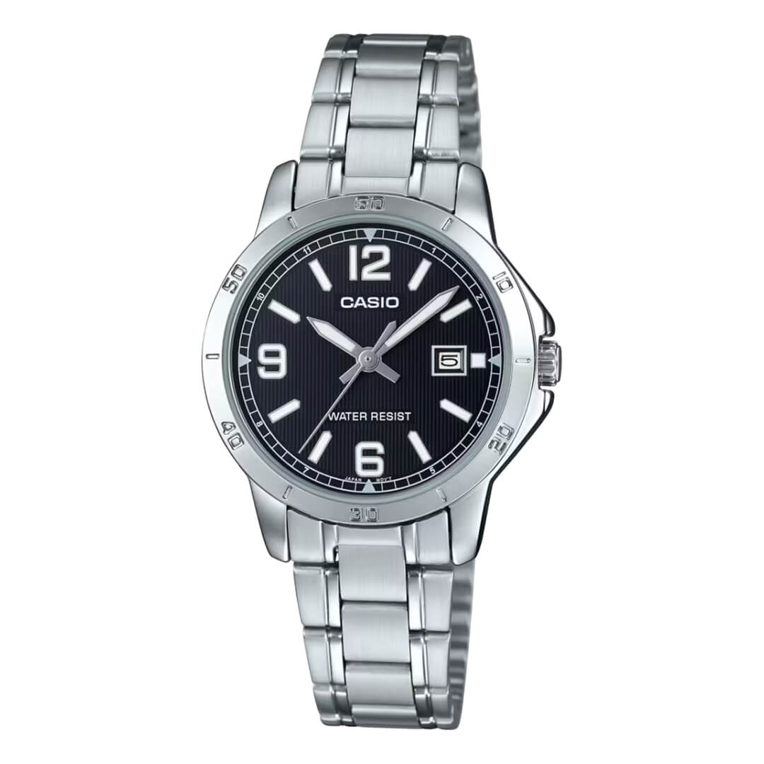 Reloj Casio LTP-V004D-1B2 Mujer Acero Plateado | CAS-M-109