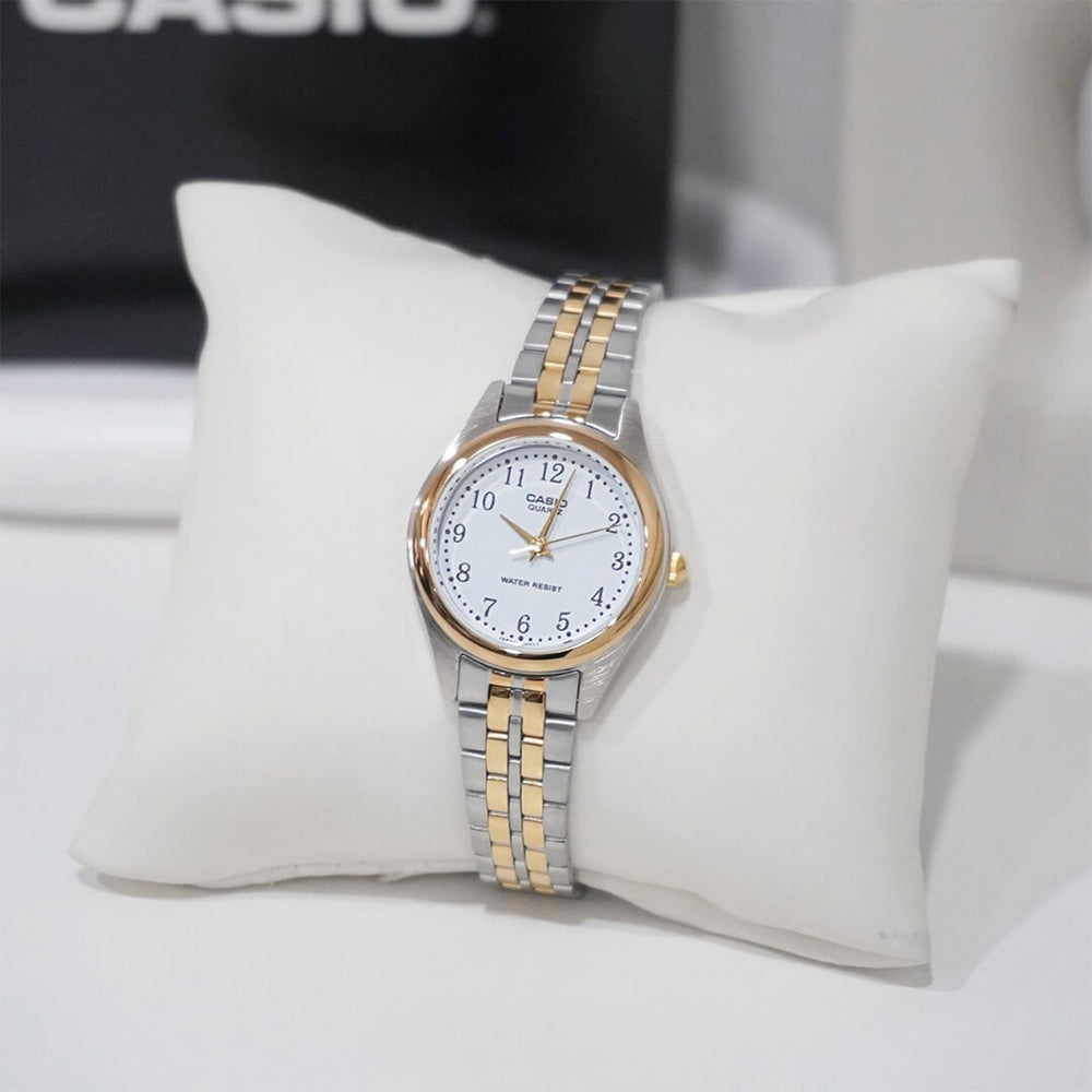Reloj Casio LTP-1129G-7B Mujer Acero Plateado | CAS-M-112