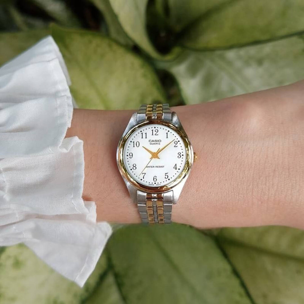 Reloj Casio LTP-1129G-7B Mujer Acero Plateado | CAS-M-112