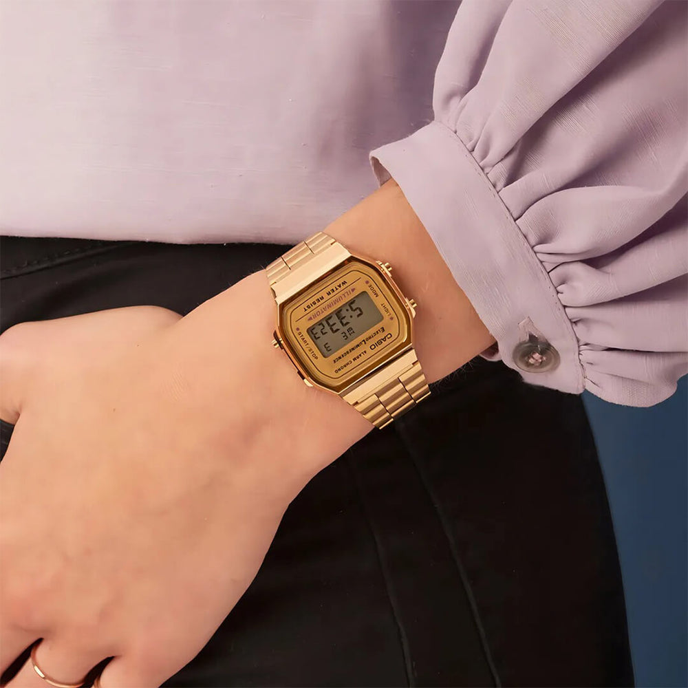 Reloj Casio A168WG-9W Mujer Acero Dorado