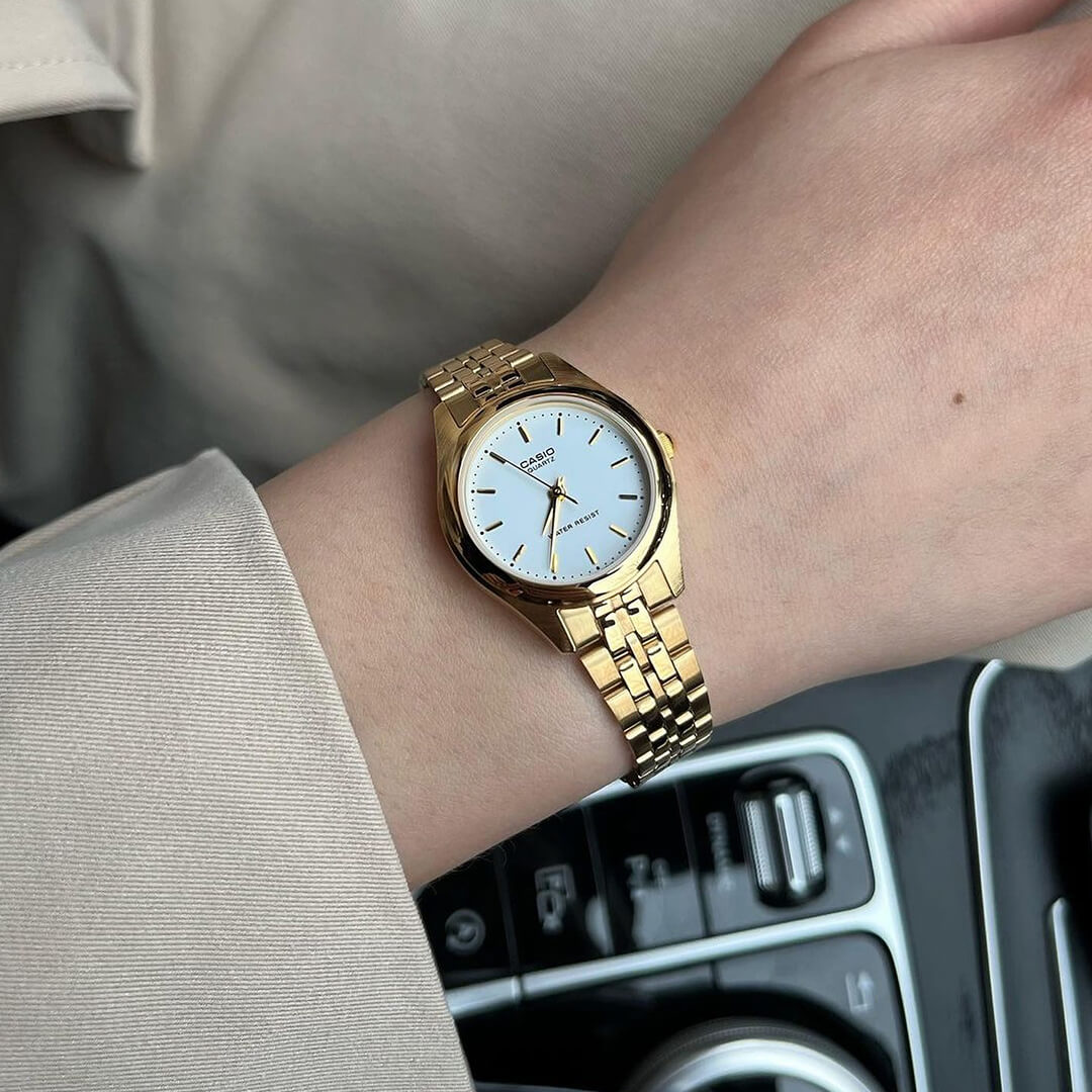 Reloj Casio LTP-1129N-7AR Mujer Acero Dorado | CAS-M-123