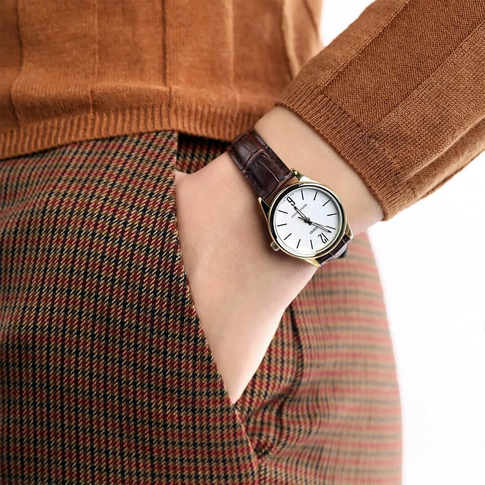 Reloj Casio LTP-V005GL-7BU Mujer Cuero Marrón