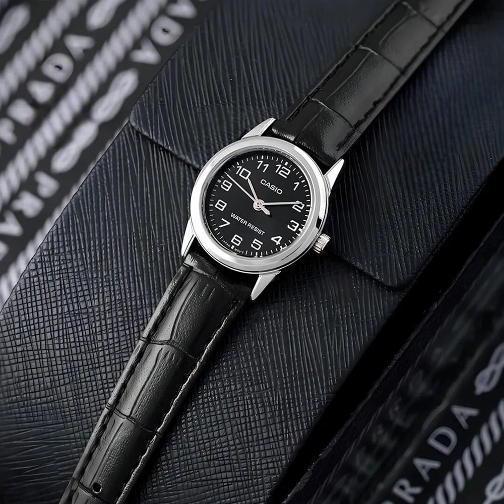 Reloj Casio LTP-V001L-1B Mujer Cuero Negro