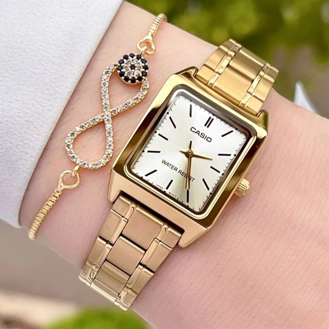 Reloj Casio LTP-V007G-9E Mujer Acero Dorado | CAS-M-133