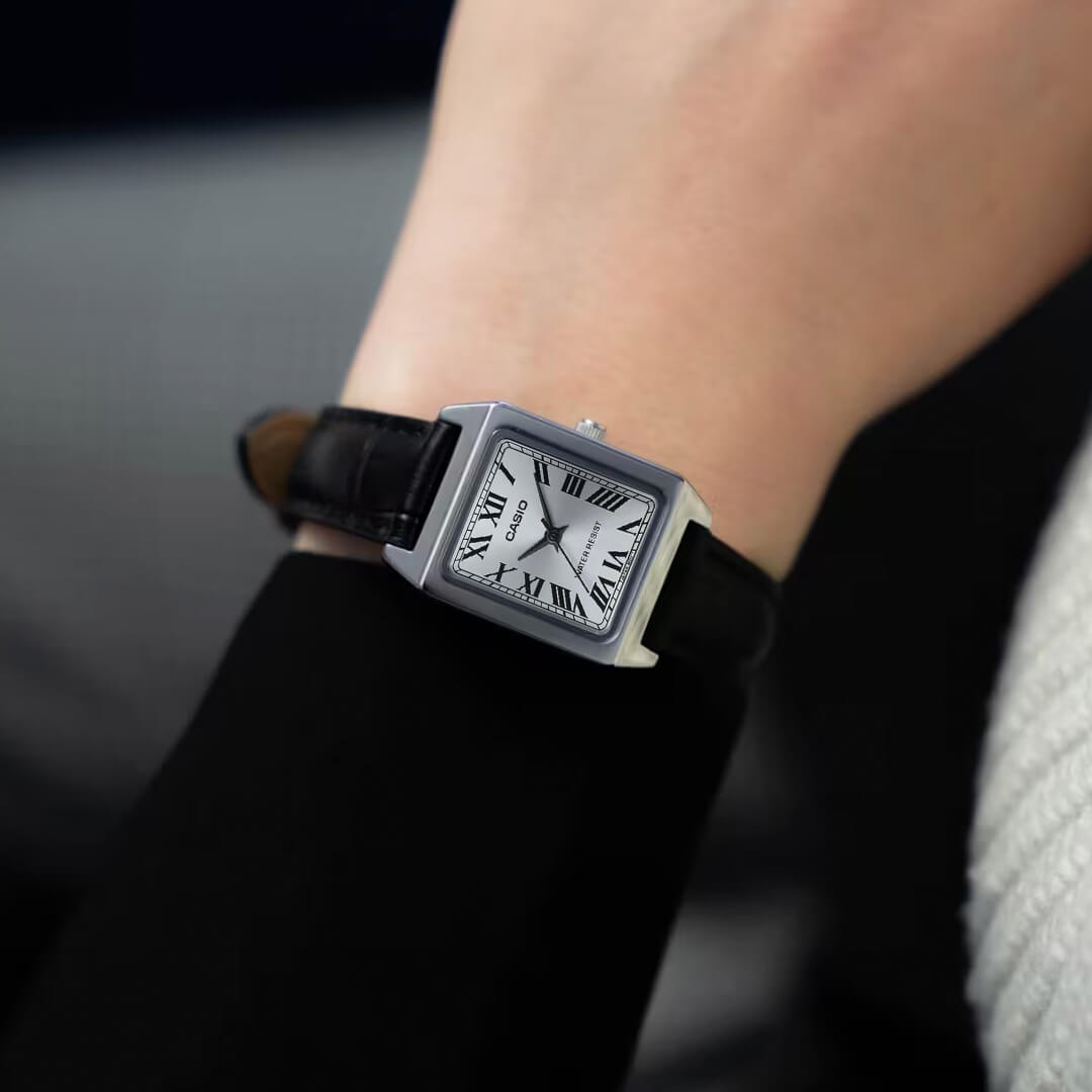 Reloj Casio LTP-V007L-7B1 Mujer Cuero Negro