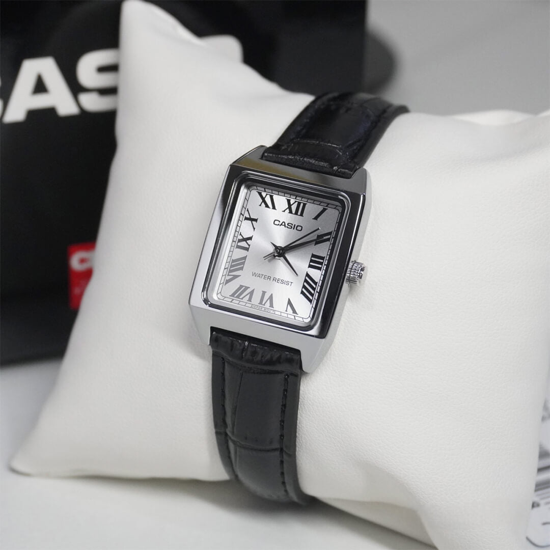 Reloj Casio LTP-V007L-7B1 Mujer Cuero Negro