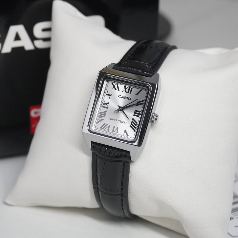 Reloj Casio LTP-V007L-7B1 Mujer Cuero Negro