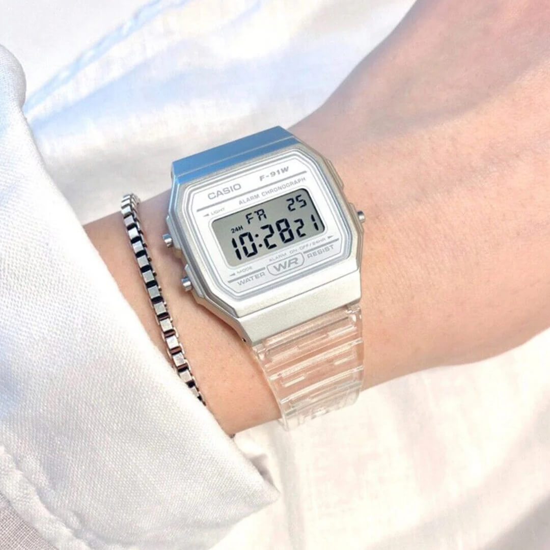 Relojes para Pareja: Casio F-91WM-1BD y F-91WS-7D