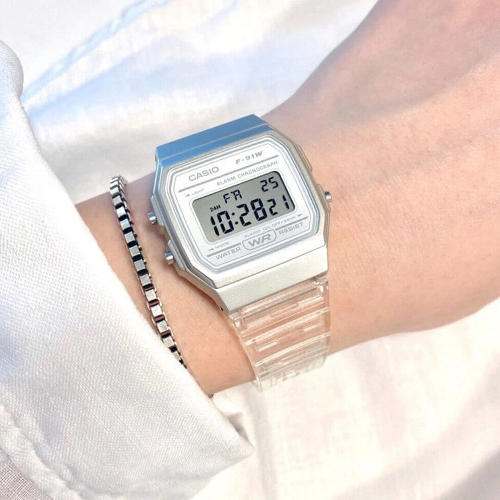 Relojes para Pareja: Casio F-91WM-1BD y F-91WS-7D
