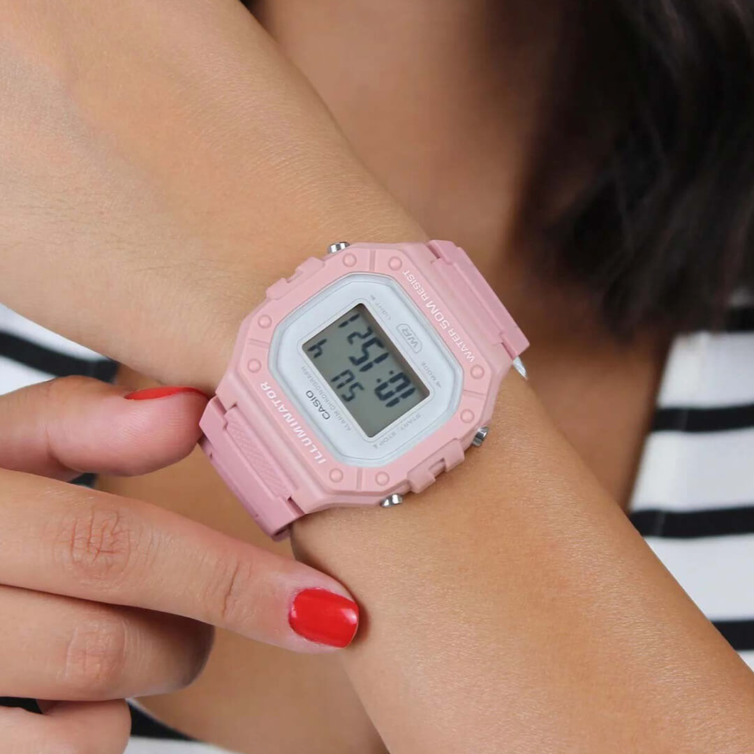 Reloj Casio W-218HC-4A Mujer Digital Resina Rosado | CAS-M-138