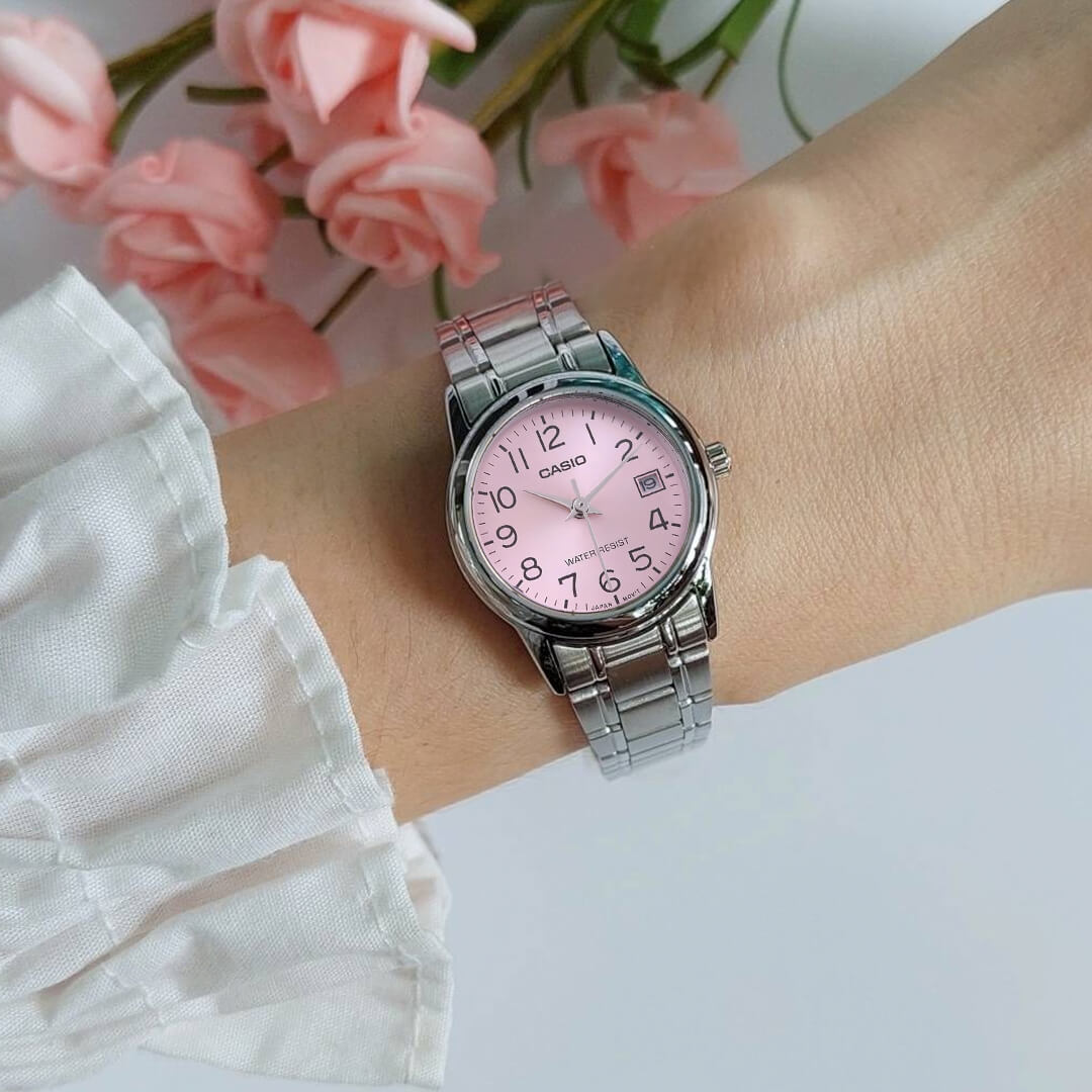 Reloj Casio LTP-V002D-4B Mujer Acero Plateado | CAS-M-139
