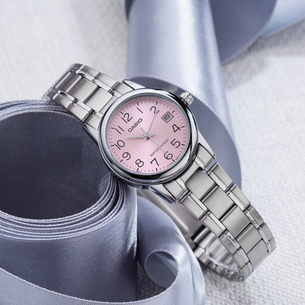 Reloj Casio LTP-V002D-4B Mujer Acero Plateado | CAS-M-139