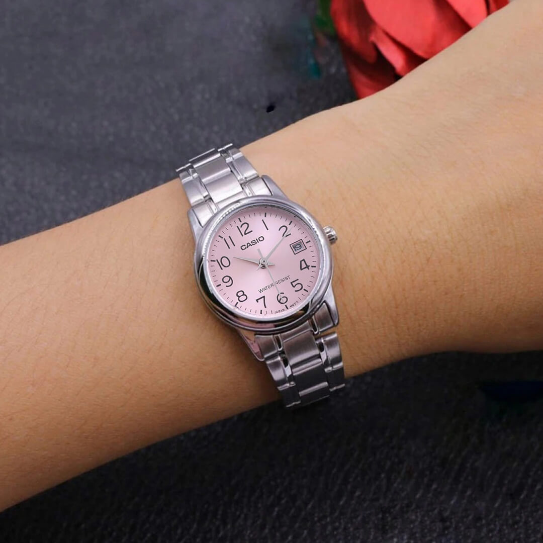 Reloj Casio LTP-V002D-4B Mujer Acero Plateado | CAS-M-139