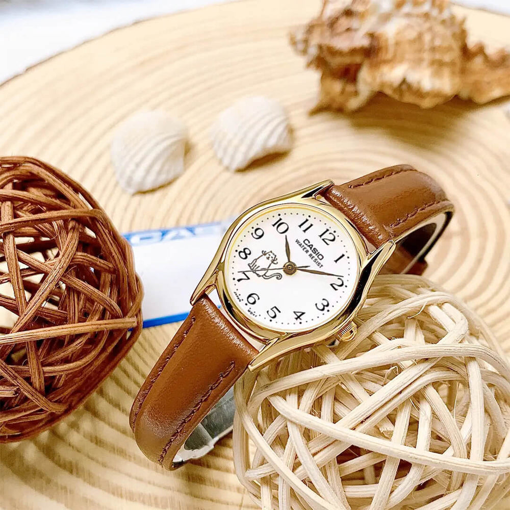 Reloj Casio LTP-1094Q-7B8 Mujer Cuero Marrón