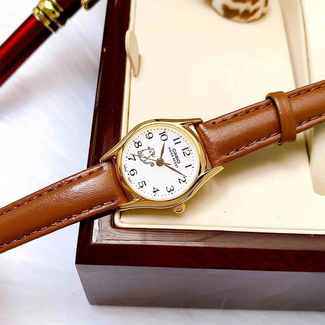 Reloj Casio LTP-1094Q-7B8 Mujer Cuero Marrón