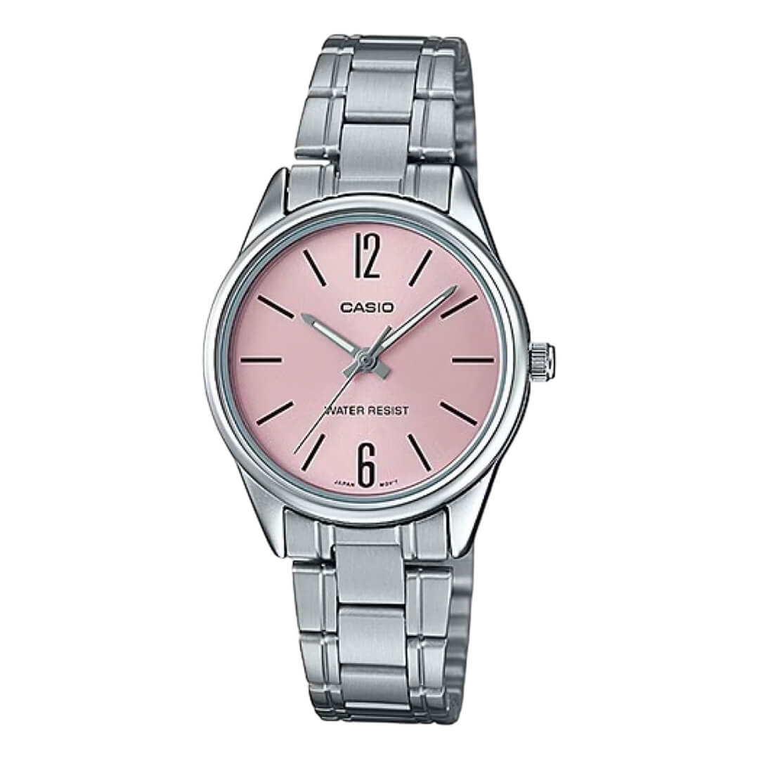 Reloj Casio LTP-V005D-4B Mujer Acero Rosado | CAS-M-147