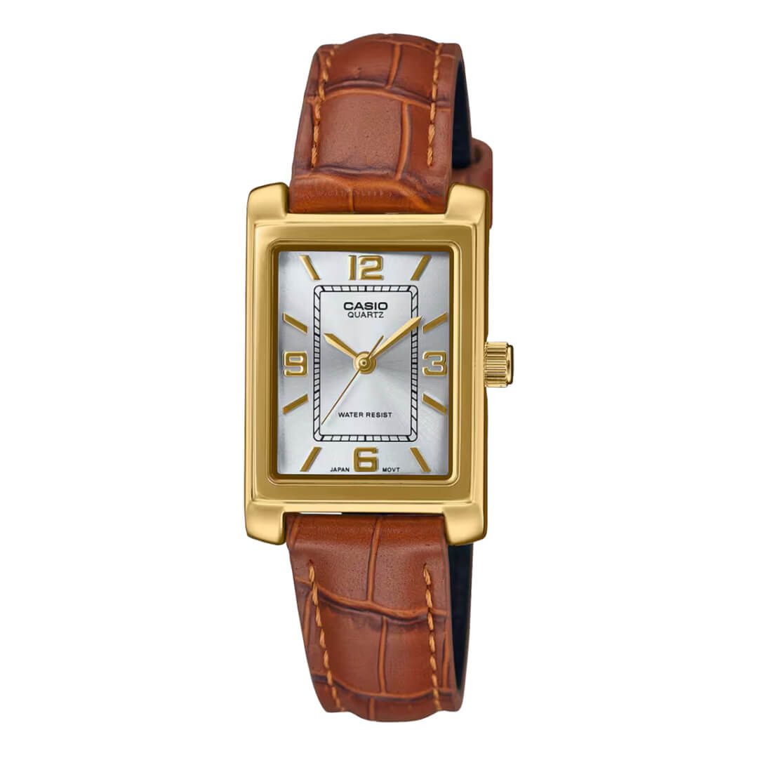 Reloj Casio LTP-1234GLL-7A Mujer Cuero Marrón