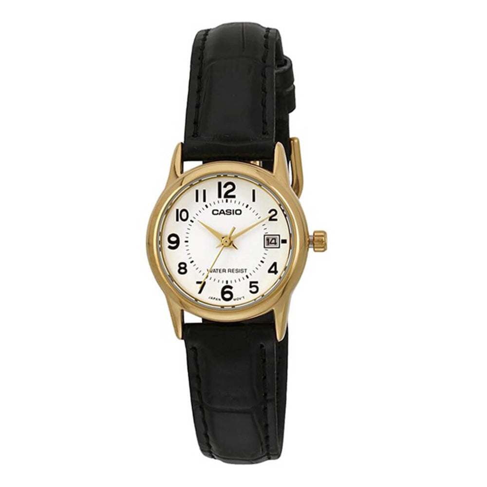 Reloj Casio LTP-V002GL-7BUD Mujer Cuero Negro