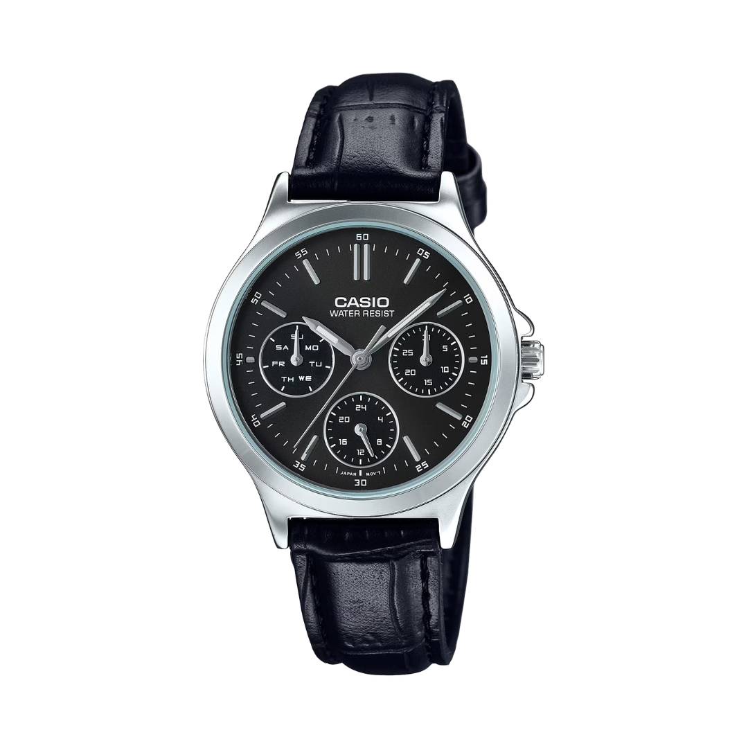 Reloj Casio LTP-V300L-1A Mujer Cuero Negro