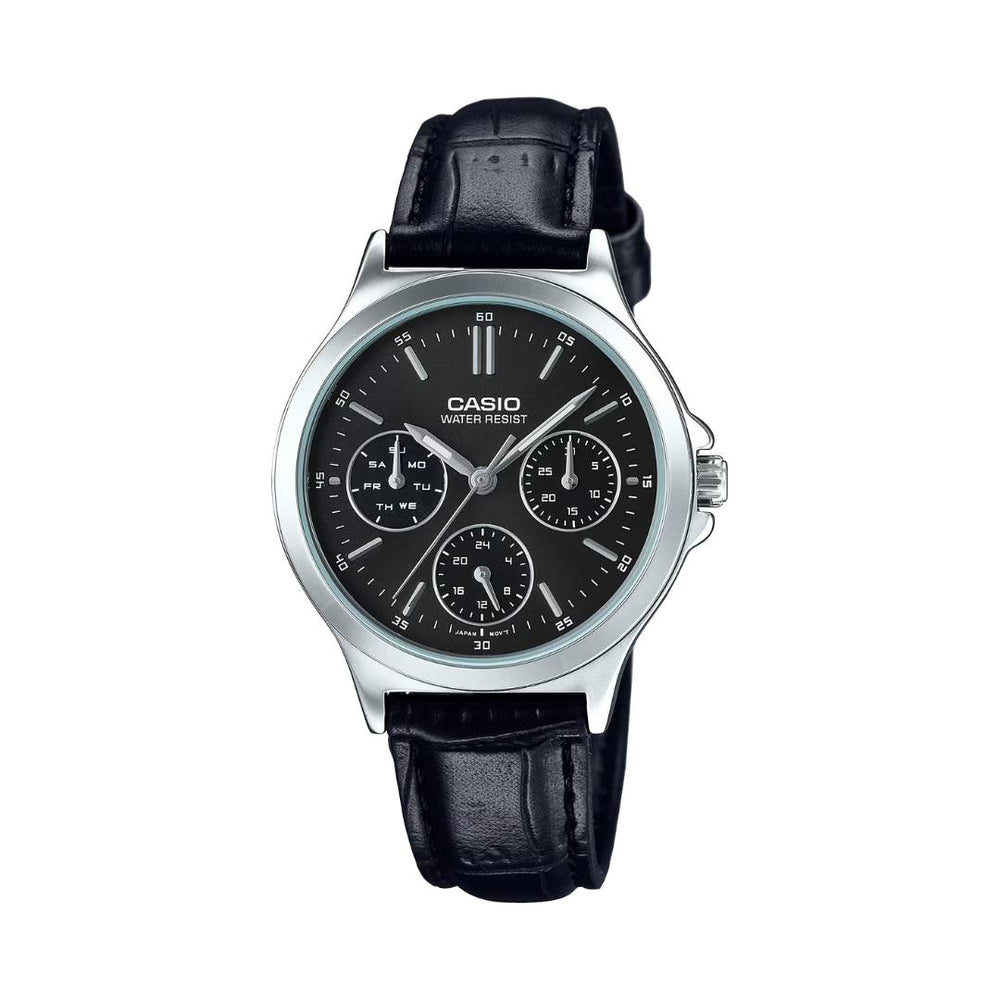 Reloj Casio LTP-V300L-1A Mujer Cuero Negro
