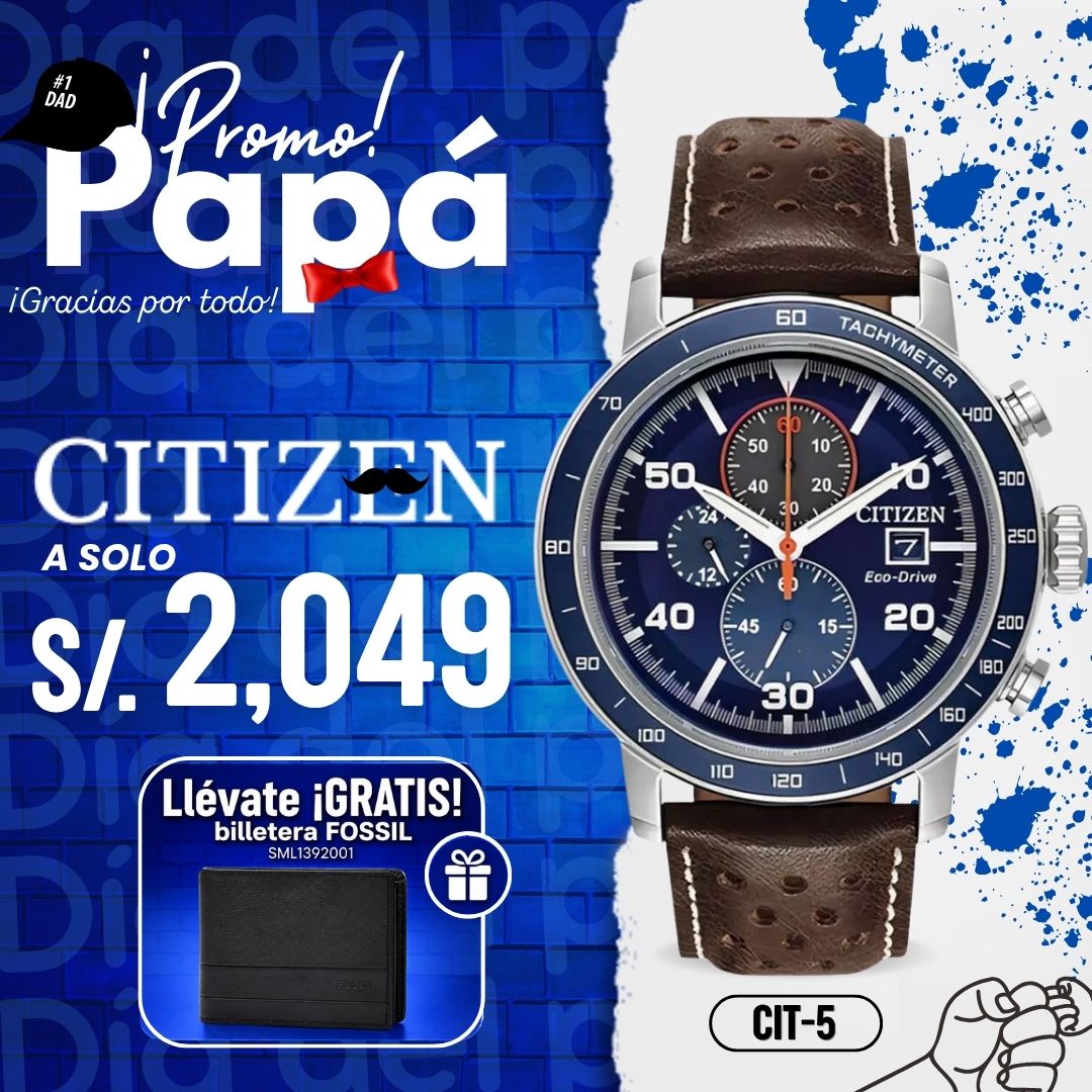 Reloj Citizen Brycen BCA0648-09L Hombre Cuero Marrón