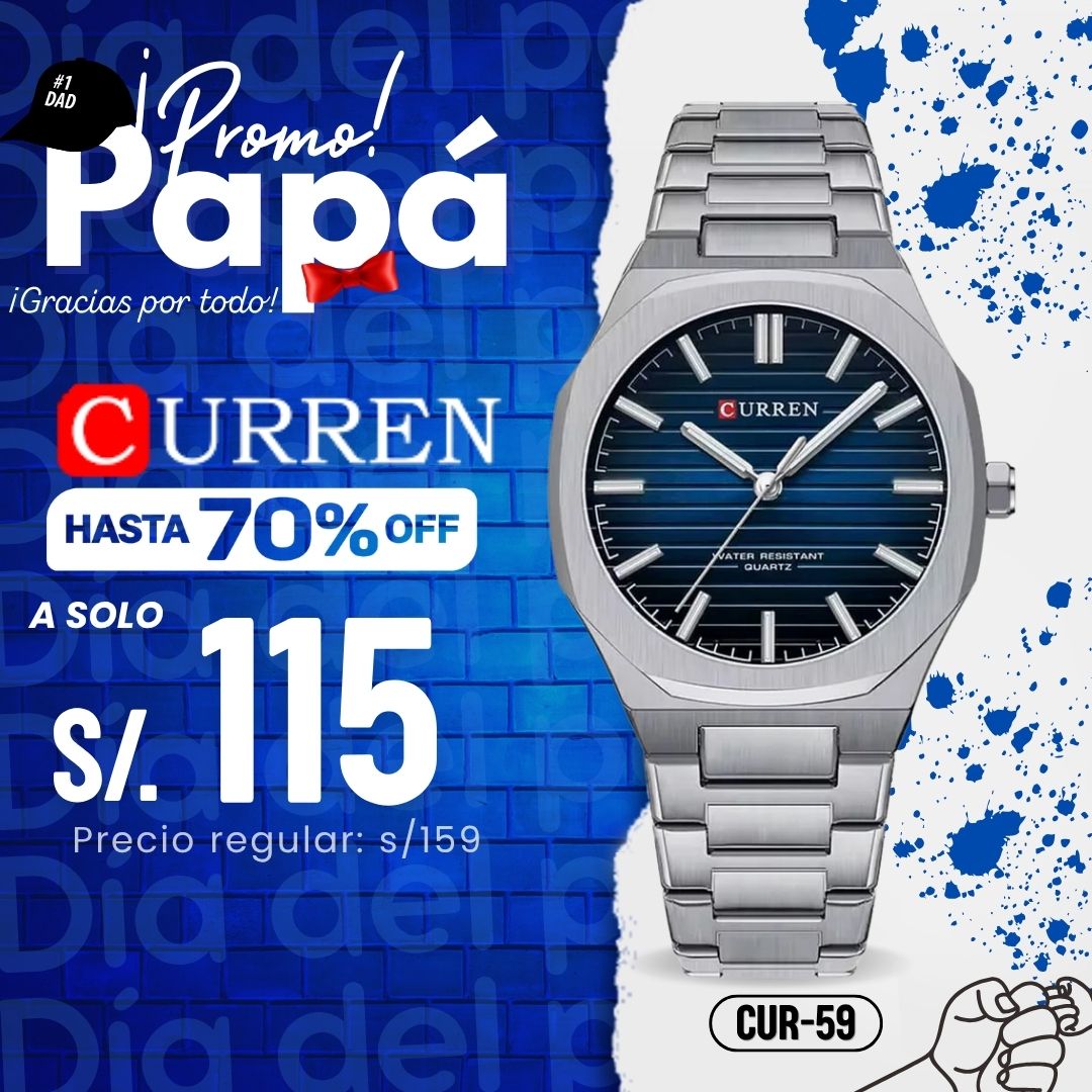 Reloj Curren CUR-59 Hombre Acero Plateado