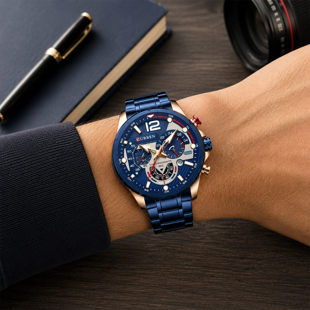 Reloj Curren CUR-11 Hombre Acero Azul