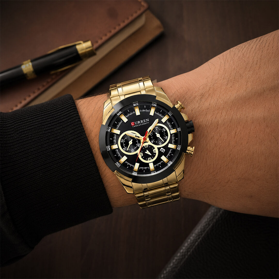 Reloj Curren CUR-40 Hombre Acero Dorado