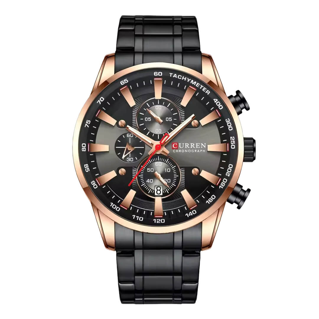 Reloj Curren Hombre Acero Negro | CUR-47
