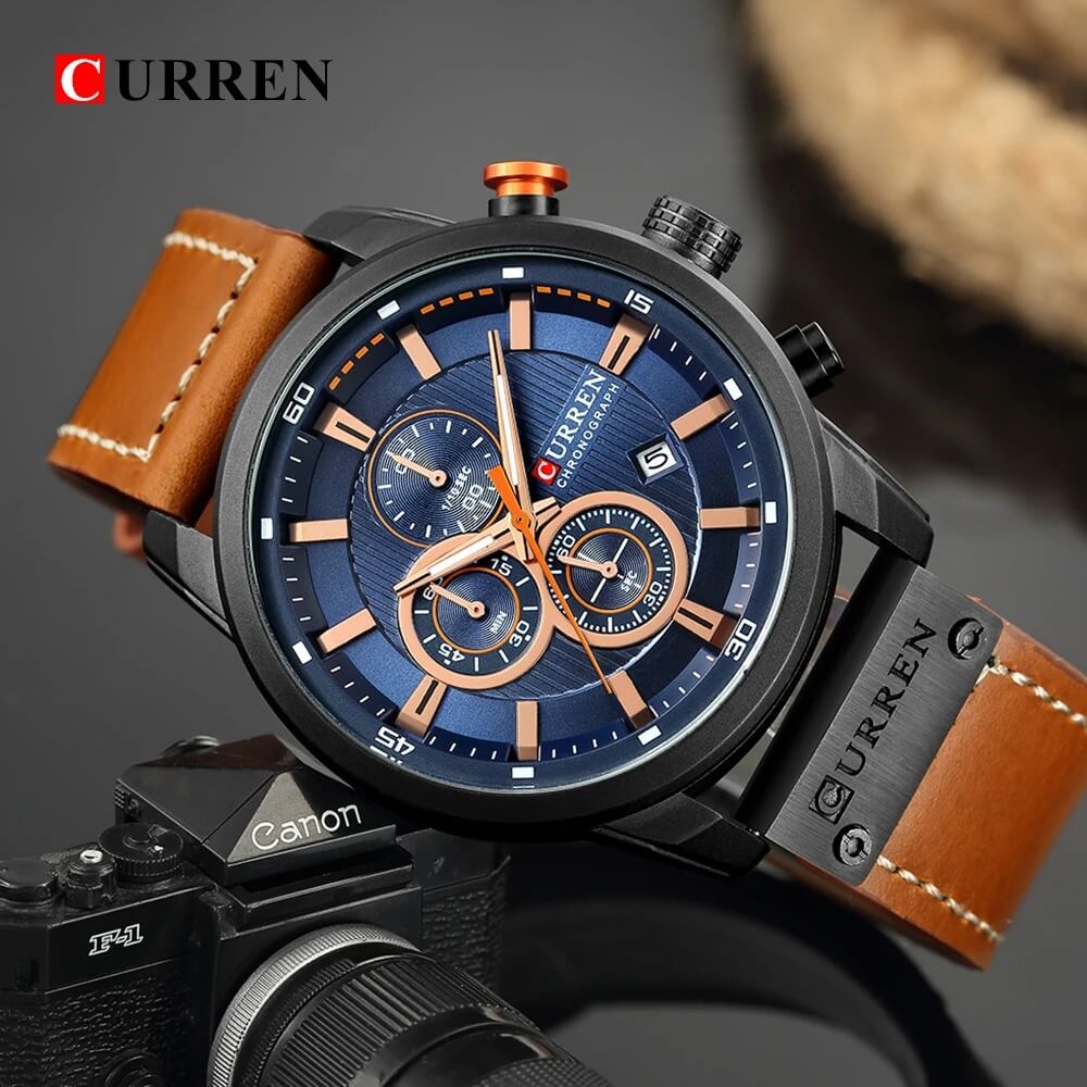Reloj Curren Hombre Cuero Marrón | CUR-49