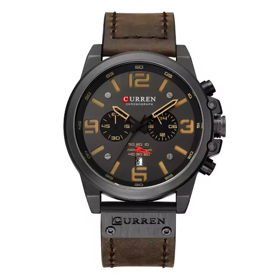 Reloj Curren Hombre Cuero Marrón | CUR-54