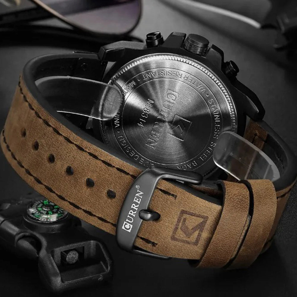 Reloj Curren CUR-54 Hombre Cuero Marrón