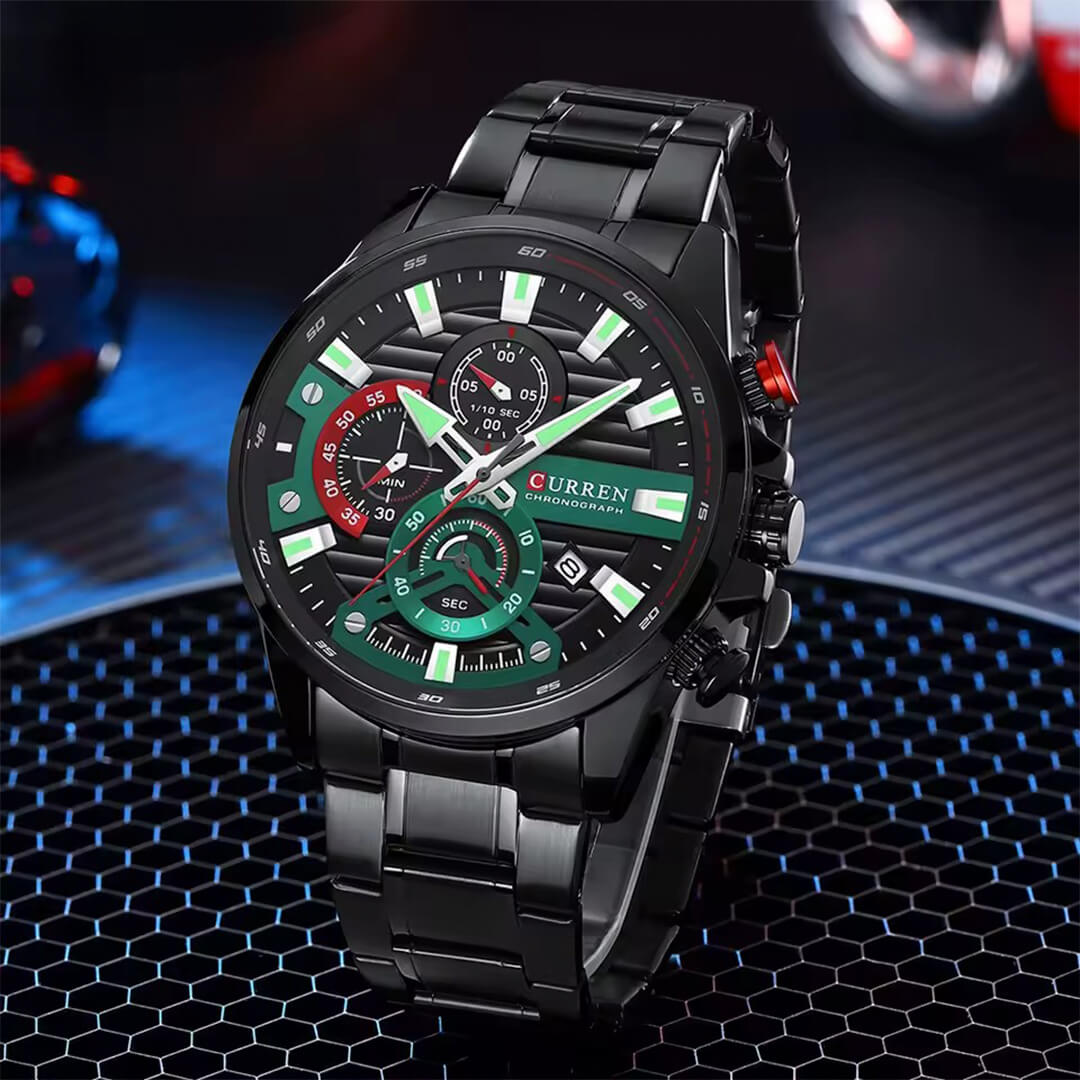 Reloj Curren Hombre Acero Negro | CUR-62