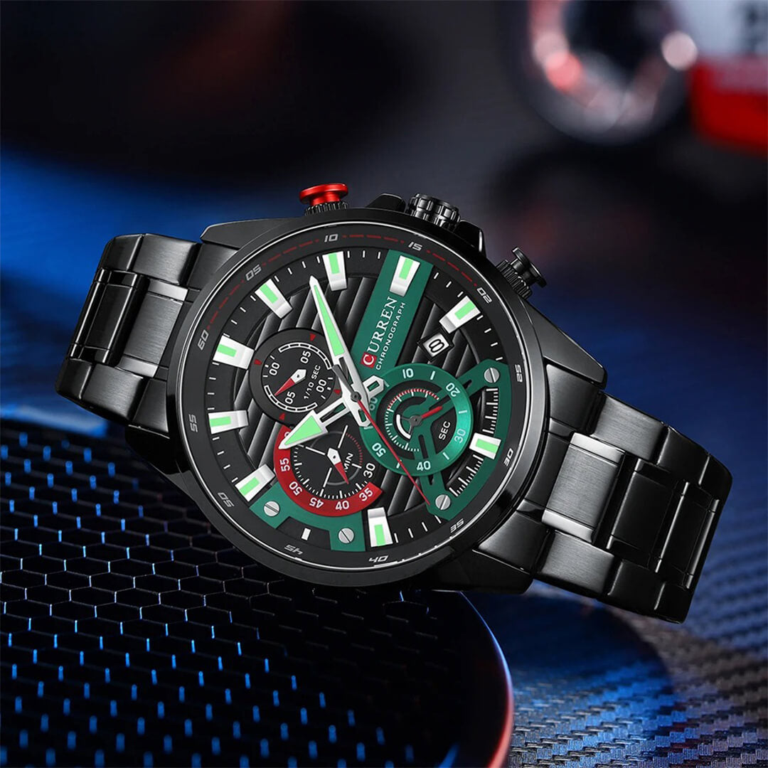 Reloj Curren Hombre Acero Negro | CUR-62