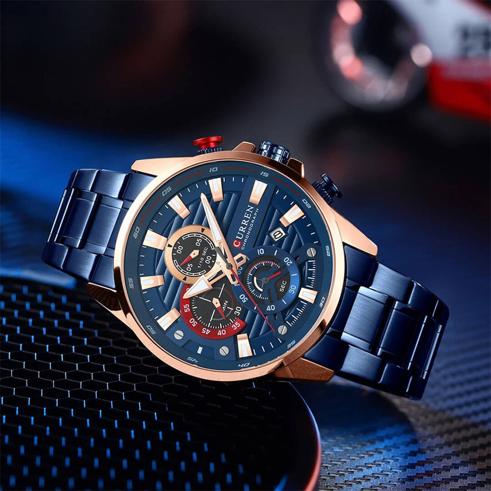 Reloj Curren CUR-63 Hombre Acero Azul