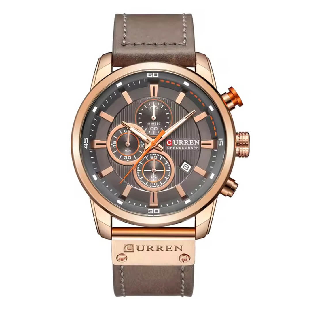 Reloj Curren Hombre Cuero Marrón | CUR-66