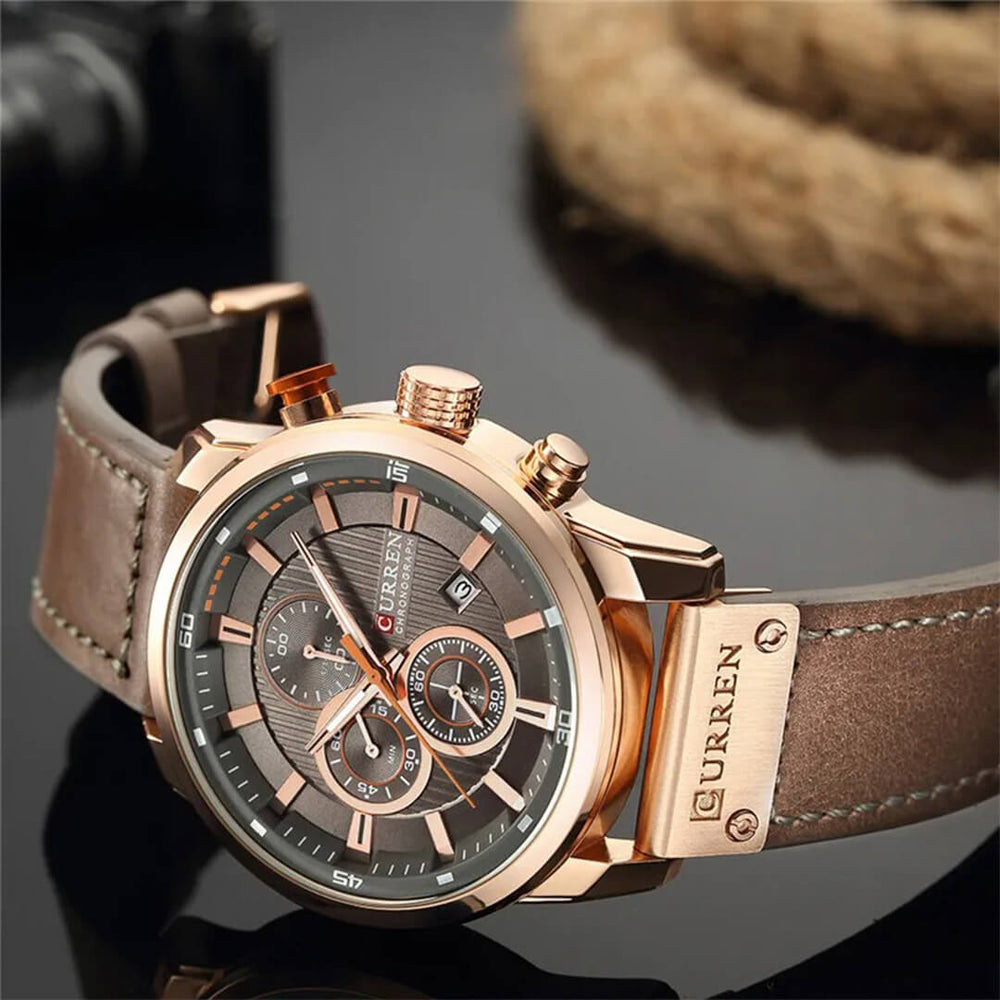 Reloj Curren CUR-66 Hombre Cuero Marrón