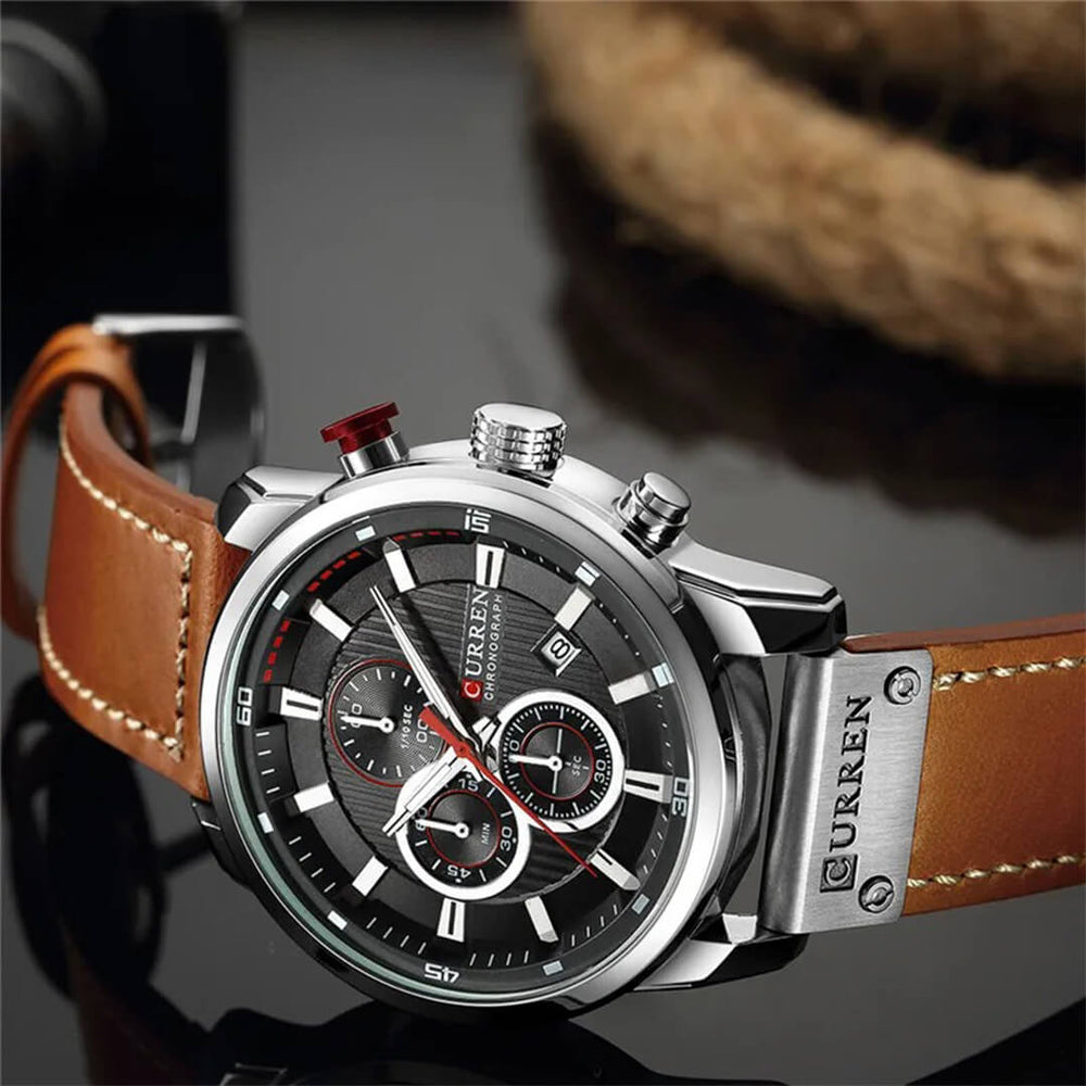 Reloj Curren CUR-67 Hombre Cuero Marrón