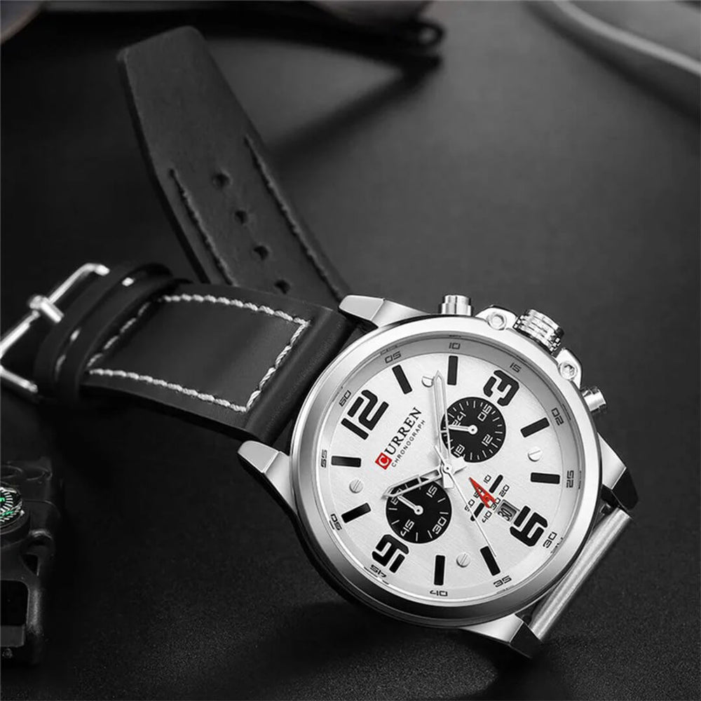 Reloj Curren CUR-68 Hombre Cuero Negro