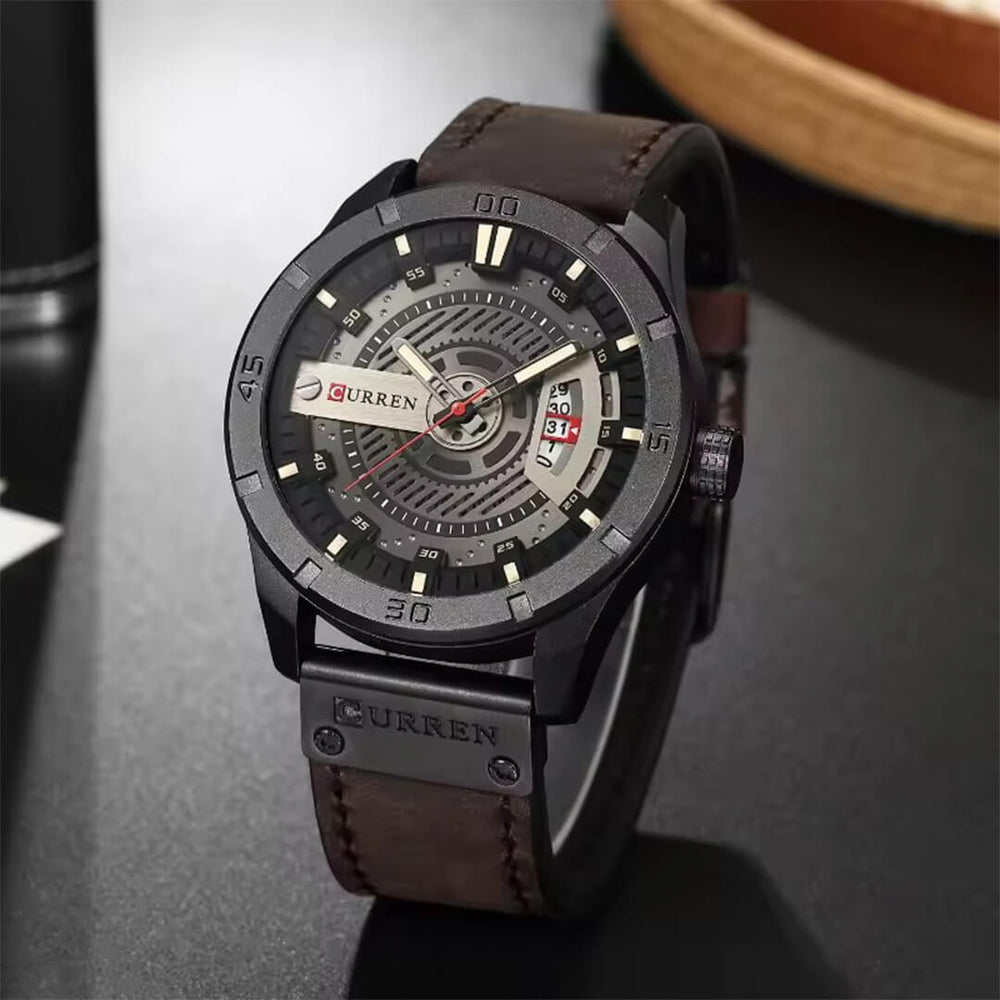 Reloj Curren CUR-70 Hombre Cuero Marrón