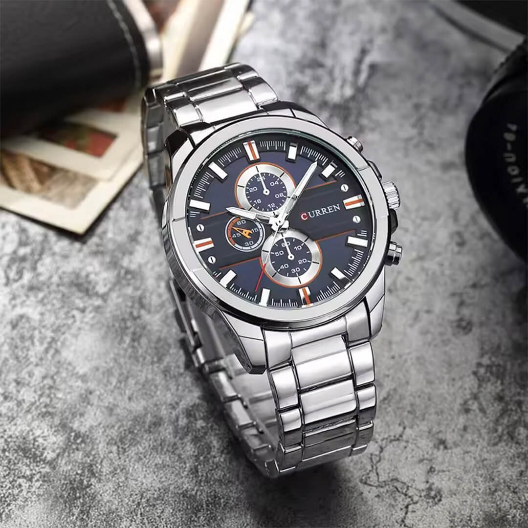 Reloj Curren Hombre Acero Plateado | CUR-72