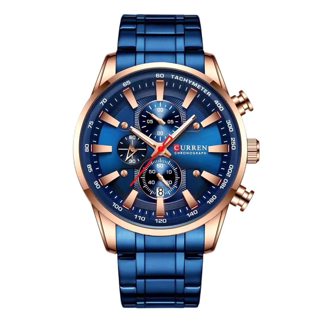 Reloj Curren Hombre Acero Azul | CUR-75
