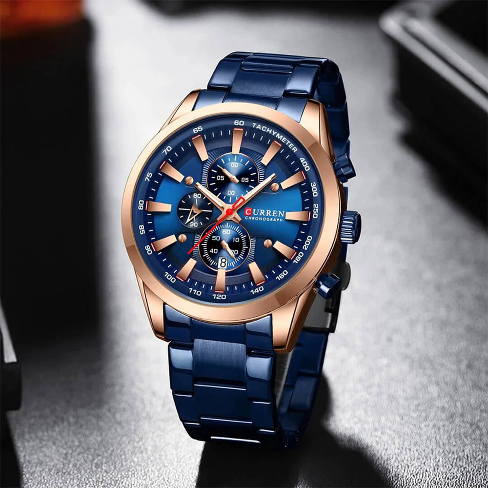 Reloj Curren CUR-75 Hombre Acero Azul